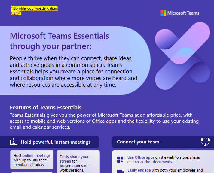 Easily share the essence of Microsoft Teams Essentials with this customizable overview